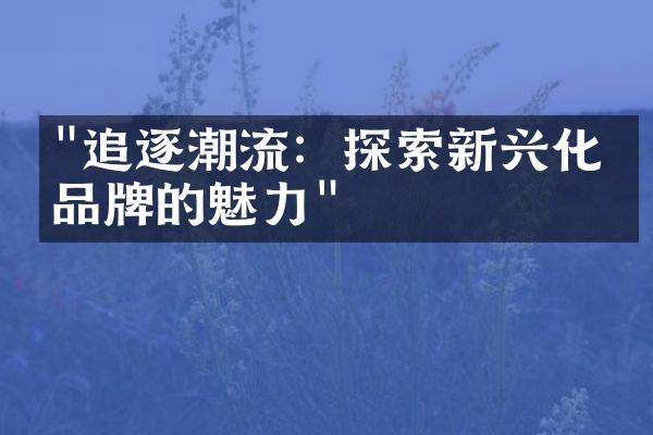 "追逐潮流：探索新兴化妆品牌的魅力"