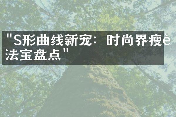 "S形曲线新宠：时尚界瘦身法宝盘点"