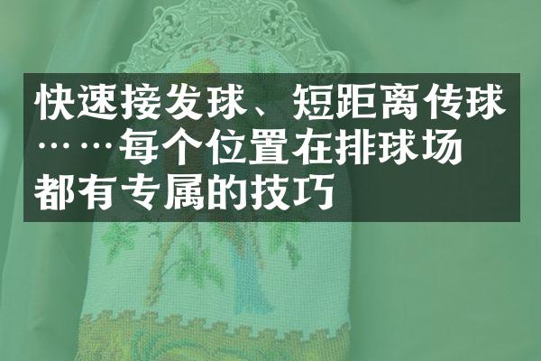 快速接发球、短距离传球……每个位置在排球场上都有专属的技巧