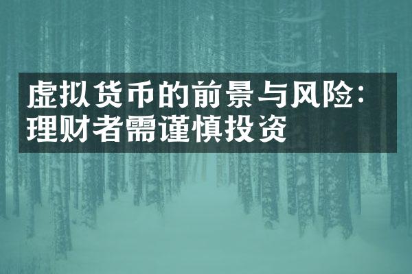 虚拟货币的前景与风险：理财者需谨慎投资