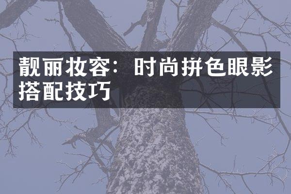 靓丽妆容：时尚拼色眼影搭配技巧