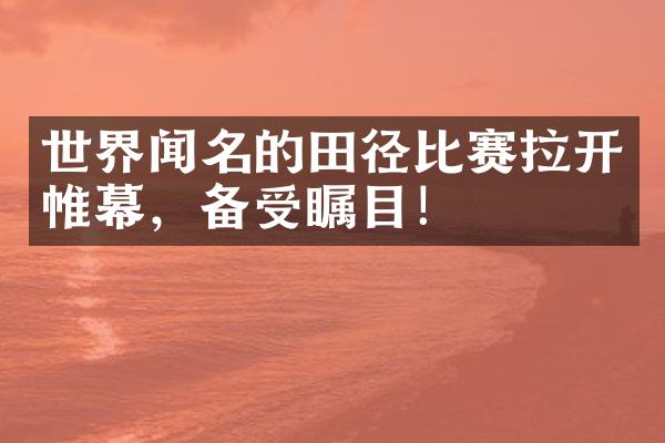 世界闻名的田径比赛拉开帷幕，备受瞩目！