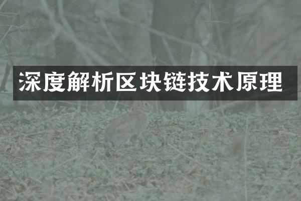 深度解析区块链技术原理