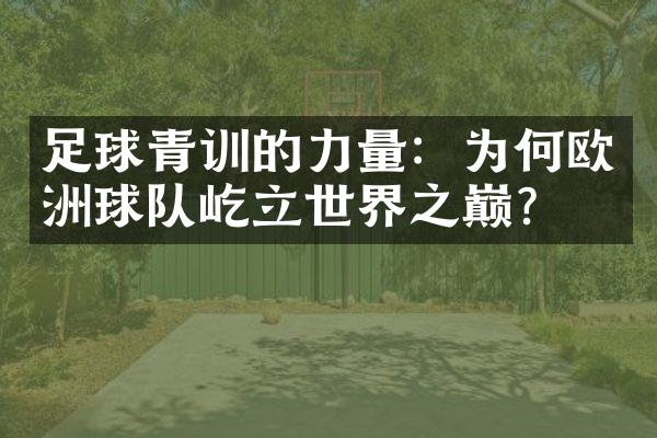 足球青训的力量：为何欧洲球队屹立世界之巅？