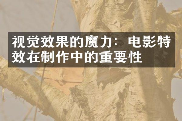 视觉效果的魔力：电影特效在制作中的重要性