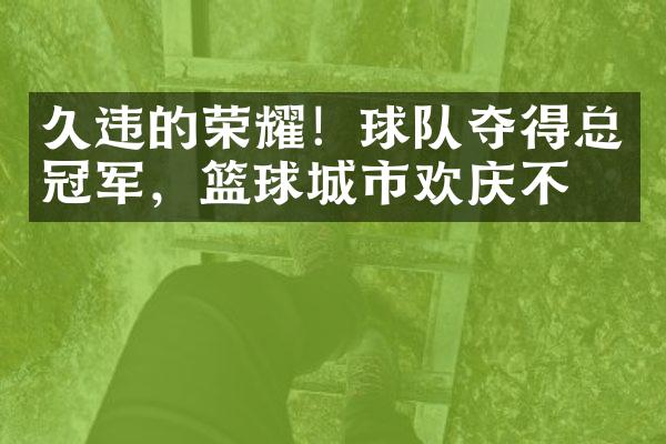 久违的荣耀！球队夺得总冠军，篮球城市欢庆不止