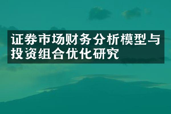 证券市场财务分析模型与投资组合优化研究