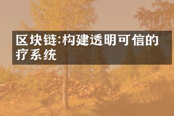 区块链:构建透明可信的医疗系统