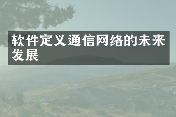 软件定义通信网络的未来发展