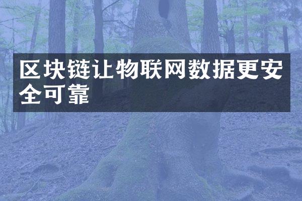 区块链让物联网数据更安全可靠