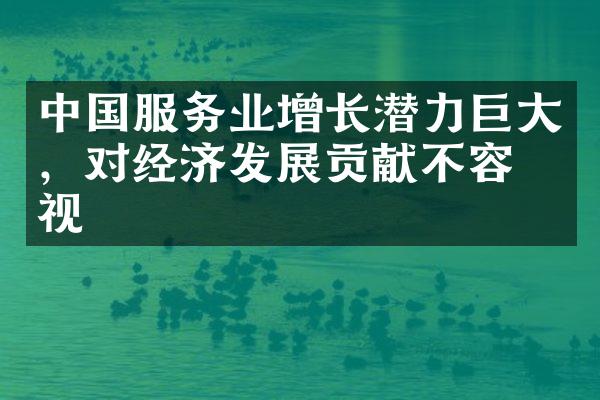 中国服务业增长潜力巨大，对经济发展贡献不容忽视