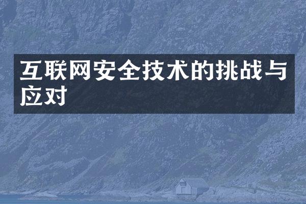 互联网安全技术的挑战与应对