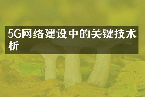 5G网络建设中的关键技术分析