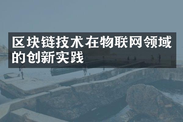 区块链技术在物联网领域的创新实践