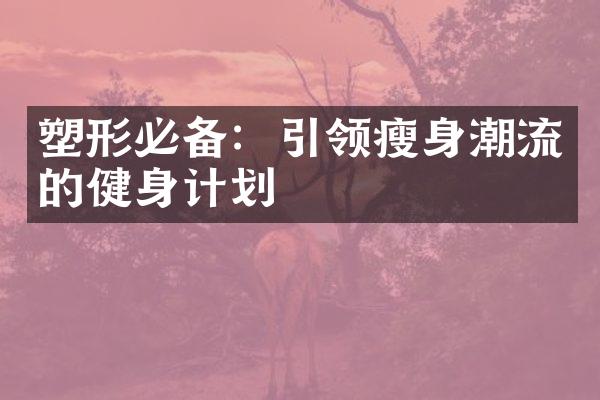 塑形必备：引领瘦身潮流的健身计划