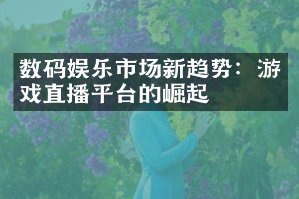 数码娱乐市场新趋势：游戏直播平台的崛起