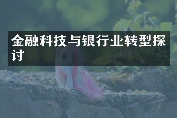 金融科技与银行业转型探讨