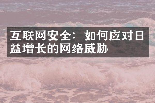 互联网安全：如何应对日益增长的网络威胁