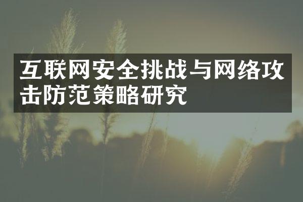 互联网安全挑战与网络攻击防范策略研究