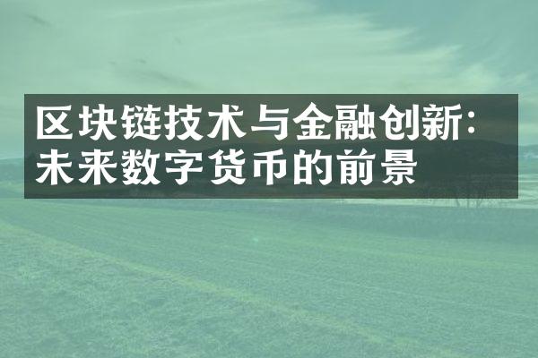 区块链技术与金融创新：未来数字货币的前景