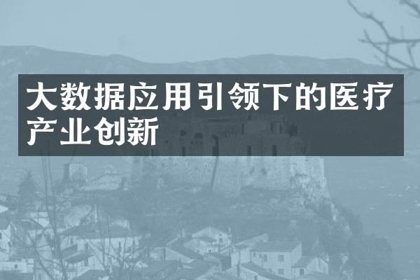 大数据应用引领下的医疗产业创新