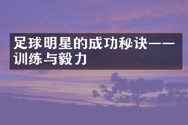 足球明星的成功秘诀——训练与毅力