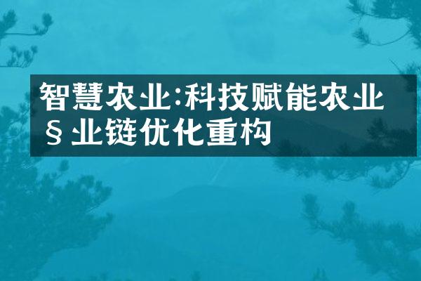 智慧农业:科技赋能农业产业链优化重构