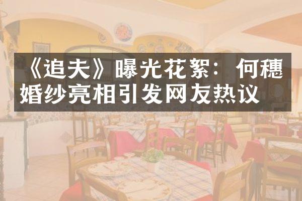 《追夫》曝光花絮：何穗婚纱亮相引发网友热议