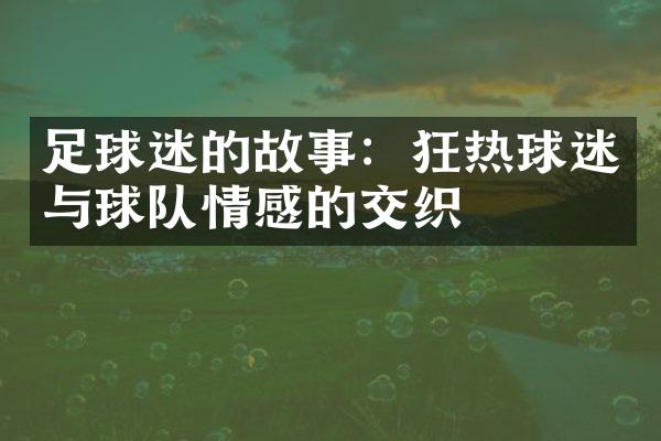 足球迷的故事：狂热球迷与球队情感的交织