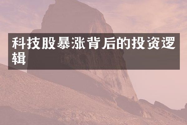 科技股暴涨背后的投资逻辑