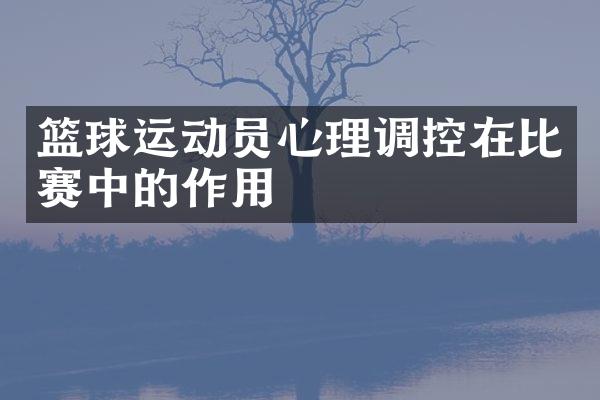 篮球运动员心理调控在比赛中的作用