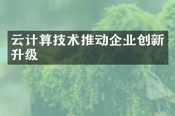 云计算技术推动企业创新升级