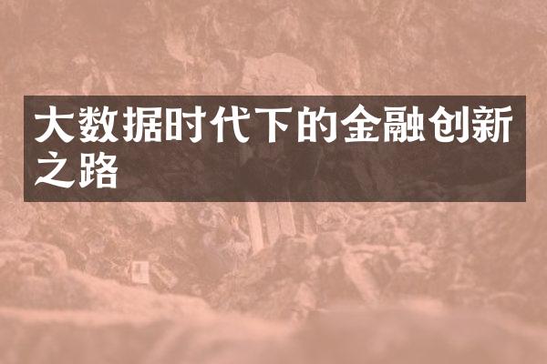 大数据时代下的金融创新之路