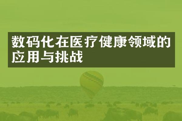 数码化在医疗健康领域的应用与挑战