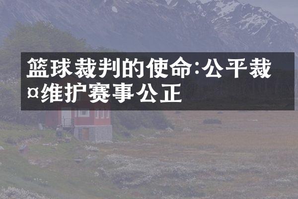 篮球裁判的使命:公平裁判维护赛事公正