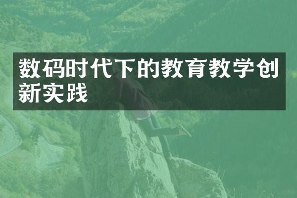 数码时代下的教育教学创新实践