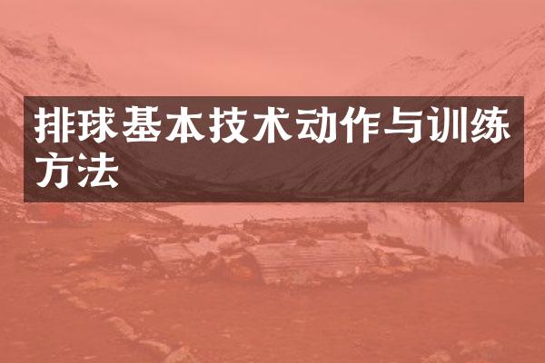 排球基本技术动作与训练方法