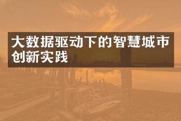 大数据驱动下的智慧城市创新实践