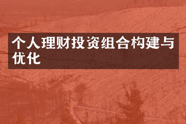 个人理财投资组合构建与优化