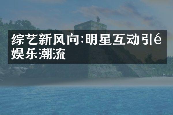 综艺新风向:明星互动引领娱乐潮流