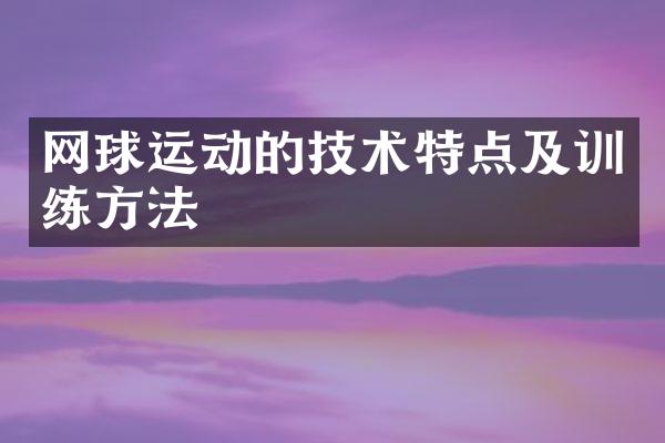 网球运动的技术特点及训练方法