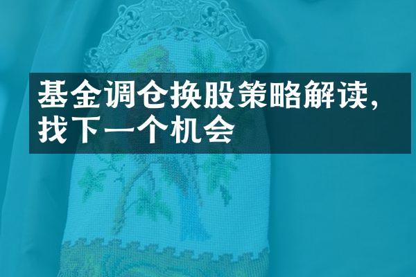 基金调仓换股策略解读,寻找下一个机会