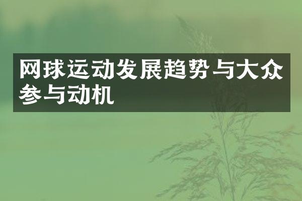 网球运动发展趋势与众参与动机