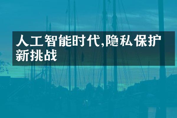 人工智能时代,隐私保护的新挑战