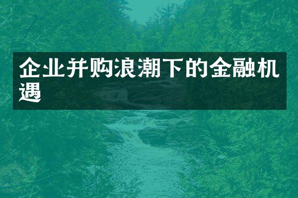 企业并购浪潮下的金融机遇