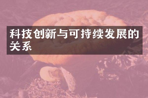 科技创新与可持续发展的关系