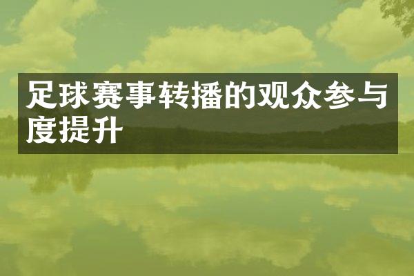 足球赛事转播的观众参与度提升