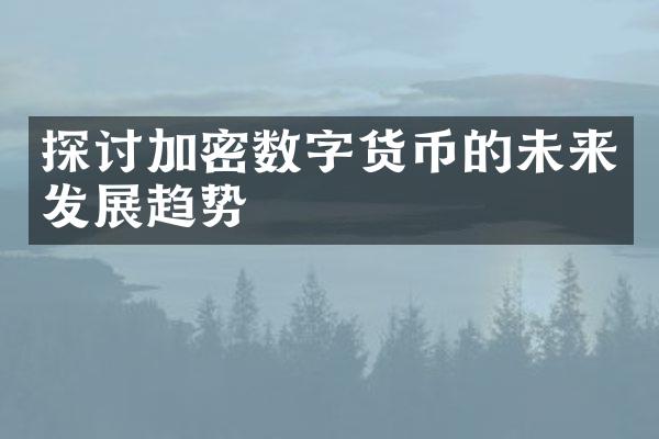 探讨加密数字货币的未来发展趋势