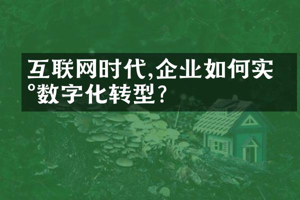 互联网时代,企业如何实现数字化转型?