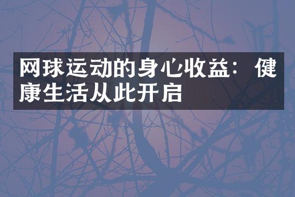 网球运动的身心收益：健康生活从此开启